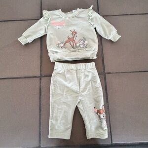 (6/$30) Disney Bambi Light Green Outfit